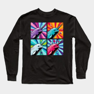 Neon Narwhal Pop Art - Mystical Marine Long Sleeve T-Shirt